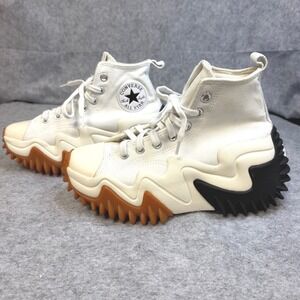 Converse Run Star Motion Hi White Canvas Platform Sneakers 171546C
